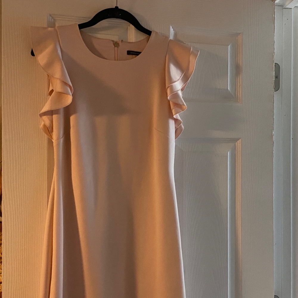 Elegant Tommy Hilfiger Pink Ruffle Sleeve Dress